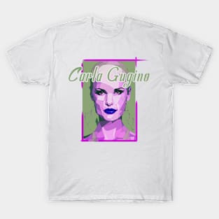 Carla Gugino watercolor portrait graphic design T-Shirt